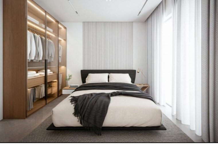 Chambre avec dressing d'un appartement Crystal Garden